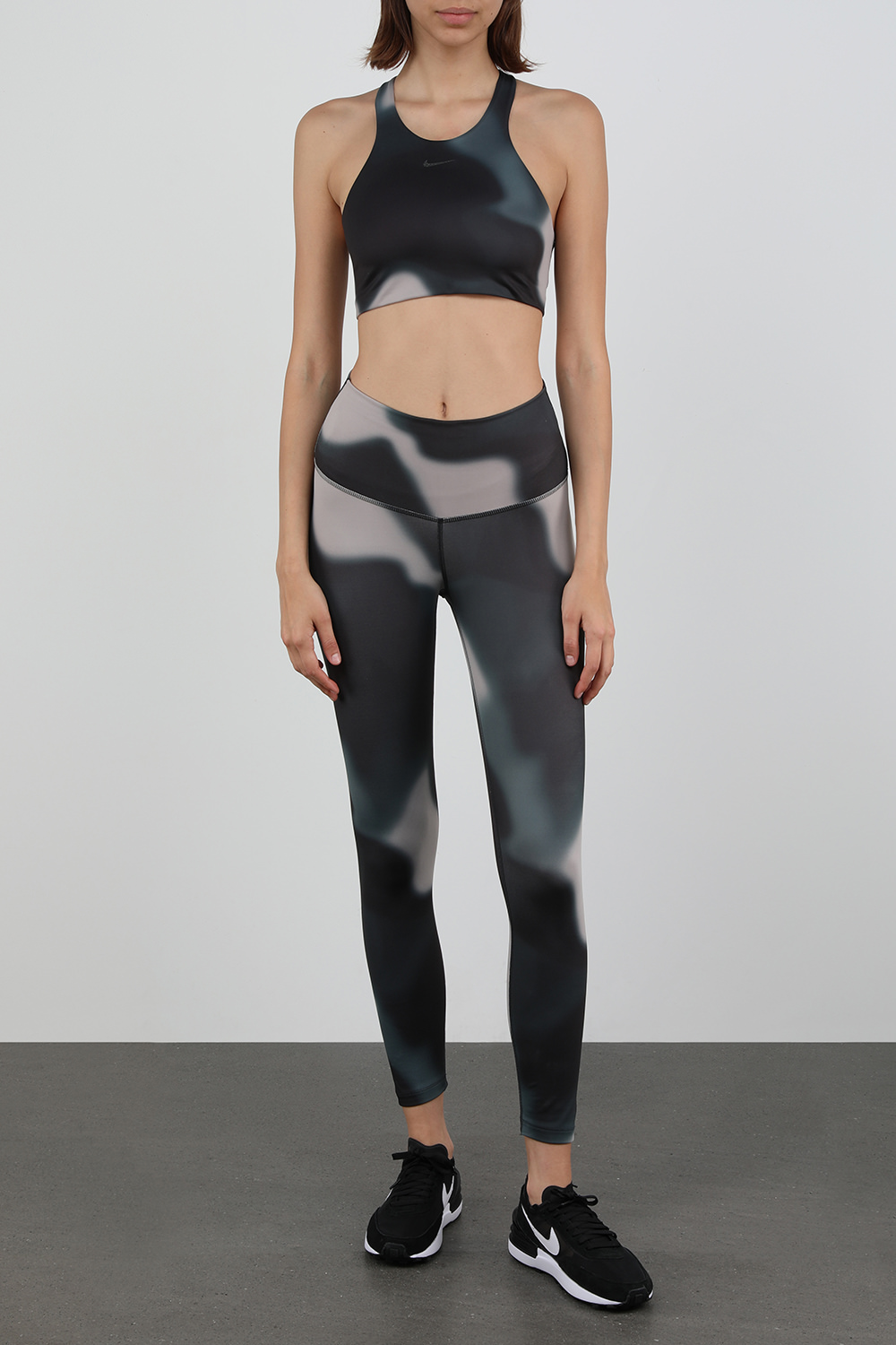 טייץ יוגה 7/8 עם הדפס אפור